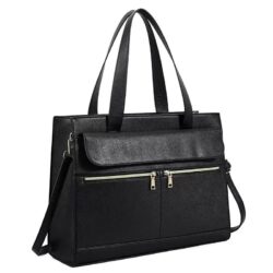 Classy two front pocket padded large capacity laptop size handbag