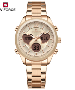 Classy Premium Ladies Naviforce NF5045 Dual Display Watch