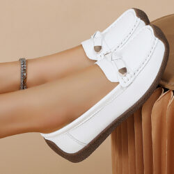 New womens spring and summer slip-on loafer shoes