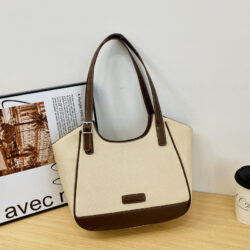 Classy U shaped ladies canvas Large Capacity Underarm fashion Tote Bag