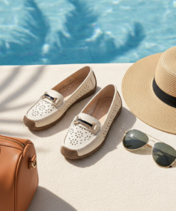 Alternative view of Classy New Ladies Front Backle leather Breathable comfortable loafer shoes