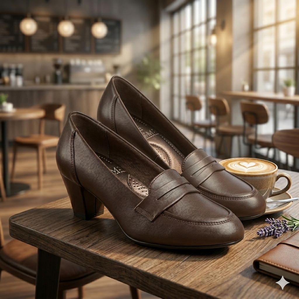 Women's Classy Premium Ultra Comfortable Penny Heel shoe - Image 14