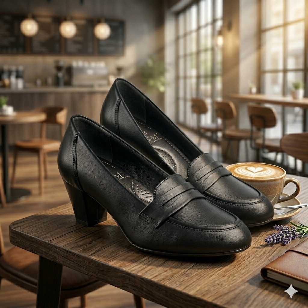 Women's Classy Premium Ultra Comfortable Penny Heel shoe - Image 12