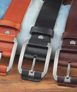 Classy men's premium genuine cowhide leather belt