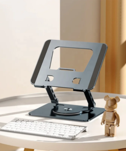 Alternative view of 360-degree Rotating foldable Portable steel Alloy Metal laptop stand
