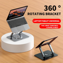 360-degree Rotating foldable Portable steel Alloy Metal laptop stand