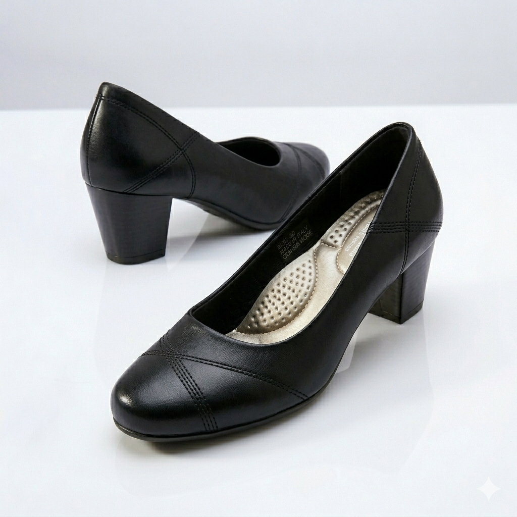 Ladies office style formal heel shoes