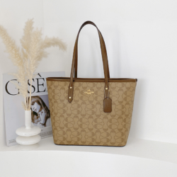 Ladies large capacity 13 inch laptop size Coach handbag