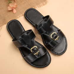 Women's 2025 Flat Bottom European and American Style Belt Slippers