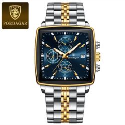 POEDAGAR 866 Men Luxury Stainless Steel Waterproof Quartz Watch