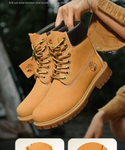 Alternative view of Men's Genuine Cowhide Leather Rugged Boots