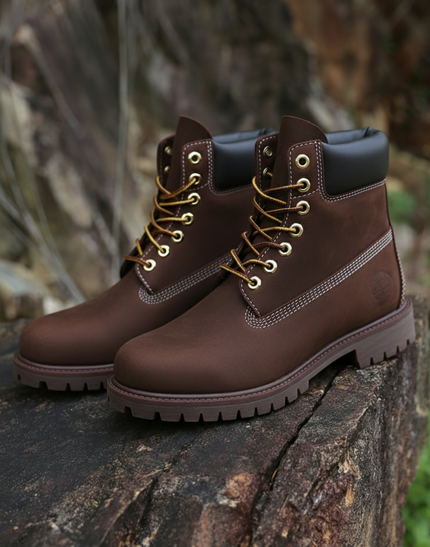 Men's Genuine Cowhide Leather Rugged Boots - Image 6