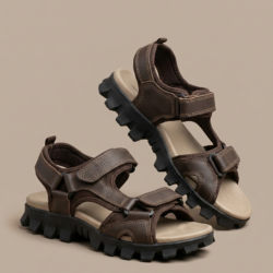 Men’s Rugged All-Terrain Hiking Sandals with Adjustable Straps & Cushioned Comfort Sole