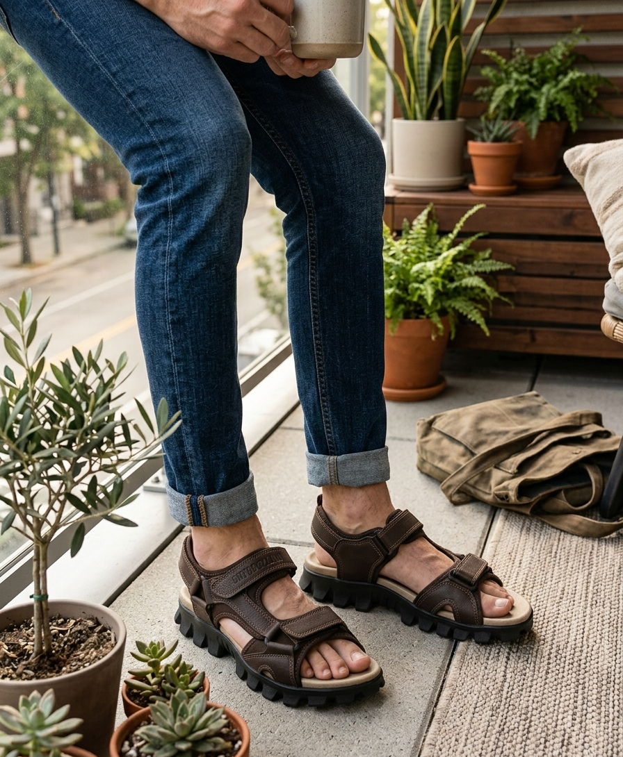 Men’s Rugged All-Terrain Hiking Sandals with Adjustable Straps & Cushioned Comfort Sole - Image 13