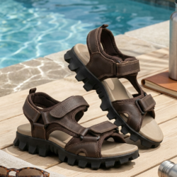Alternative view of Men’s Rugged All-Terrain Hiking Sandals with Adjustable Straps & Cushioned Comfort Sole