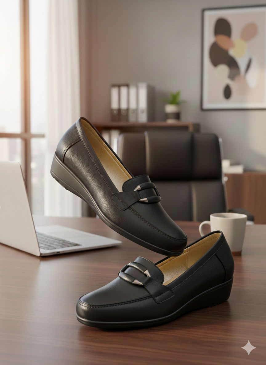 Ladies Formal Office Style Elegant Comfortable Wedge Shoes - Image 3