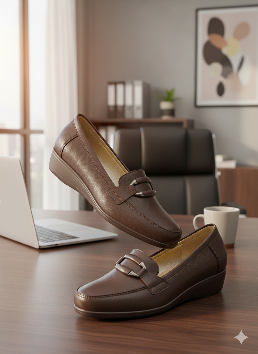 Ladies Formal Office Style Elegant Comfortable Wedge Shoes - Image 4