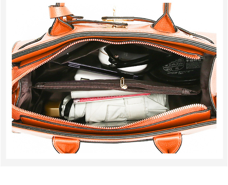 Luxury Medium Sized Front Lock Luna Ladies Handbag - Image 7