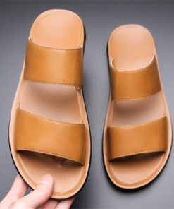 Alternative view of Classy Men's Extra Comfortable Soft Leather Casual Outdoor Flat Sandals