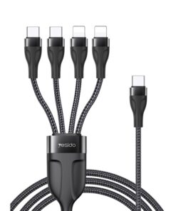 Premium Yesido 4 IN 1 Braided 2A Fast Charging Cable