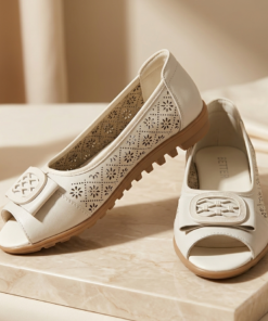 Ladies Genuine Leather Breathable Easy Casual Flat Comfortable Shoes