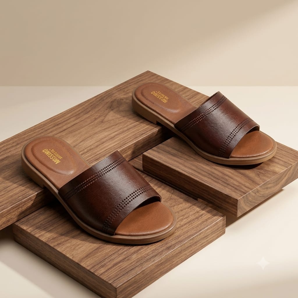 Luxury women's genuine leather summer footwear slip ons sandals - Image 5