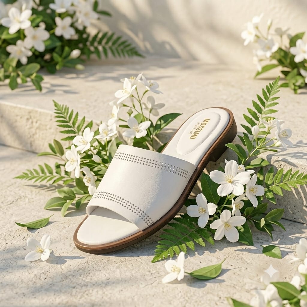 Luxury women's genuine leather summer footwear slip ons sandals - Image 10
