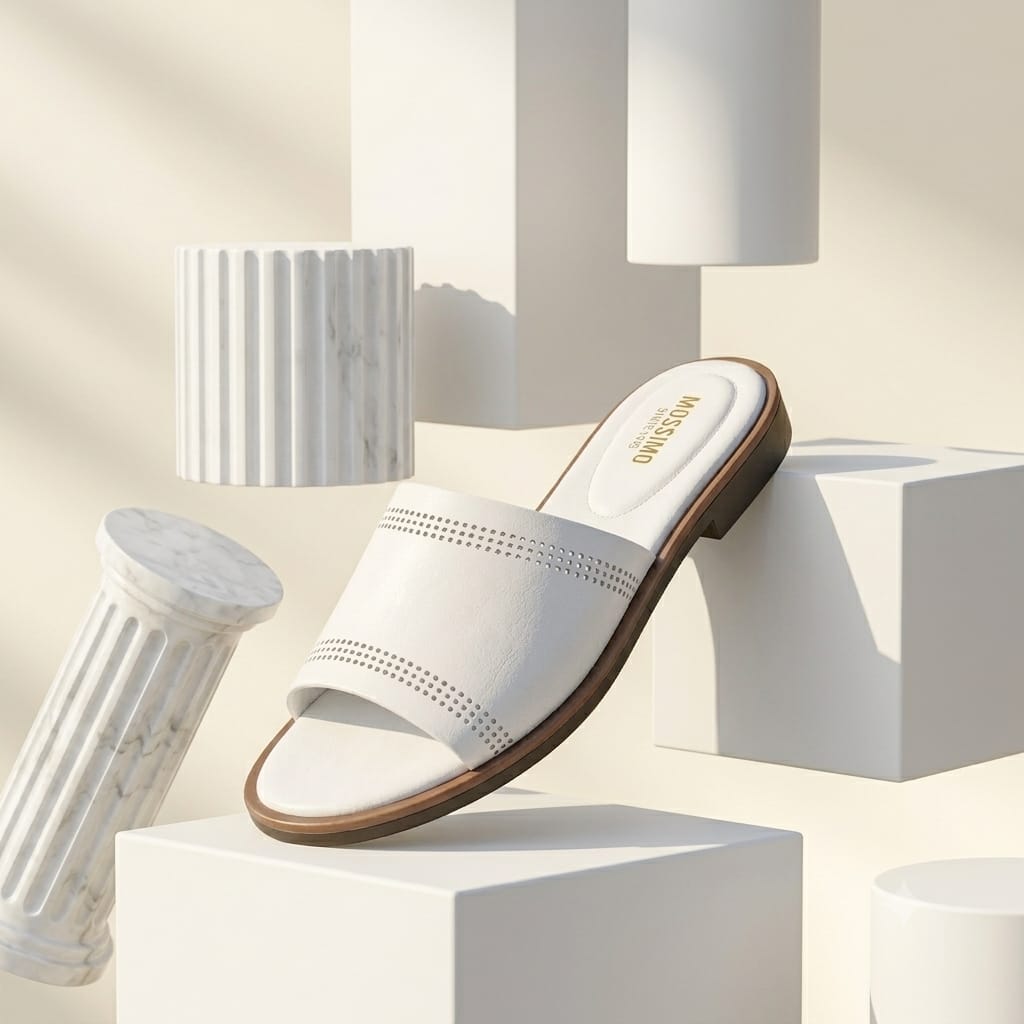 Luxury women's genuine leather summer footwear slip ons sandals - Image 11