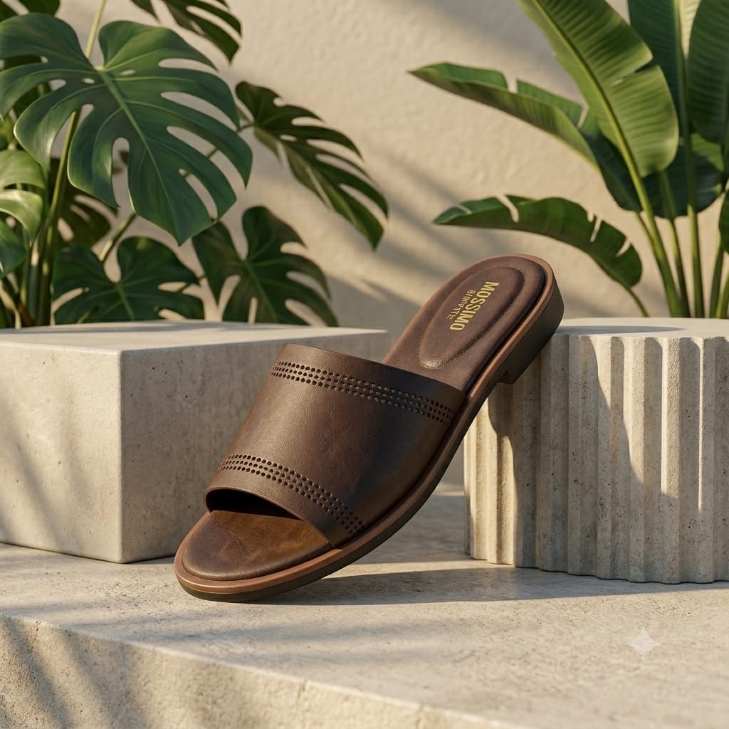 Luxury women's genuine leather summer footwear slip ons sandals - Image 7