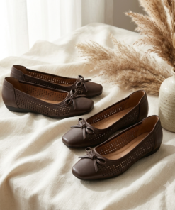 Alternative view of Ladies Lightweight Breathable Three Show Flat Rubber Sole Shoes