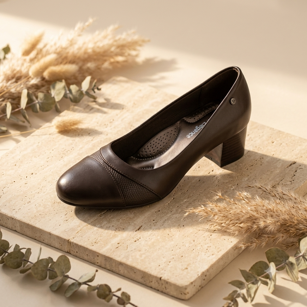 Classy 2026 new ladies alligcroc orthopedic heel shoes - Image 6