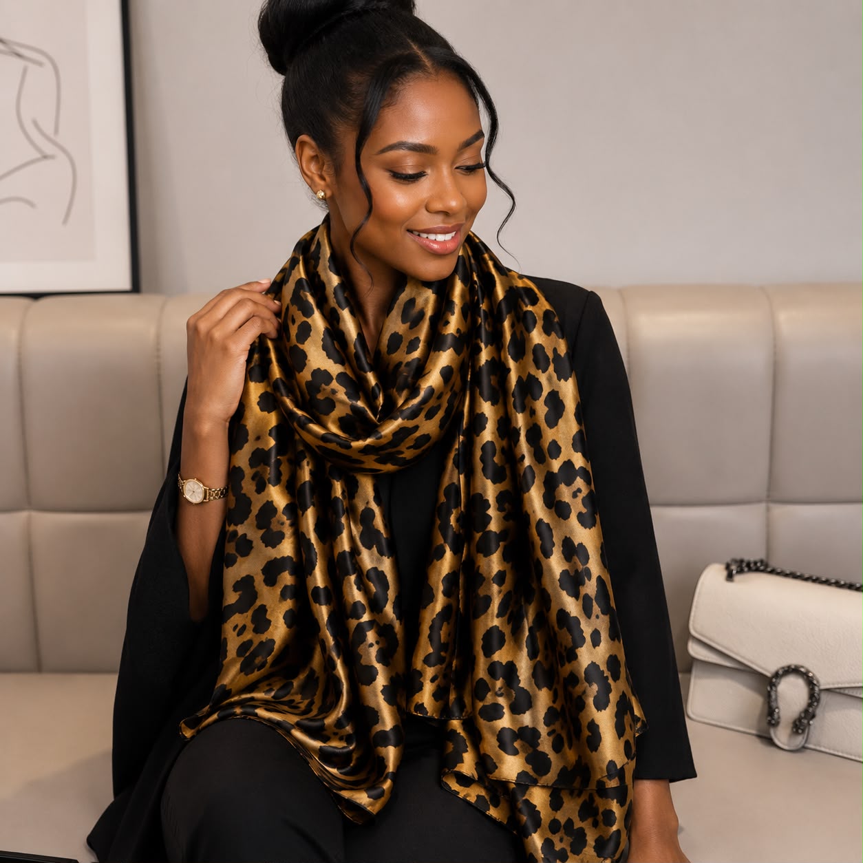 New Ladies Arrival Long 130cm by 180cm Silk Scarf