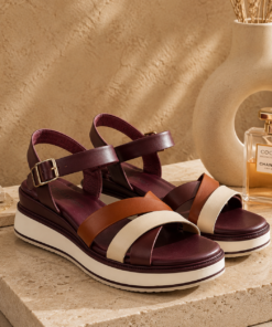 Classy ladies Luna Comfort Platform Cross-Strap Sandals