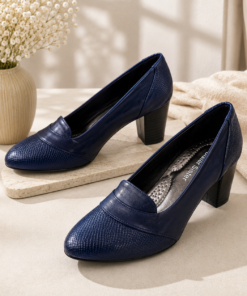 Premium orthopedic ladies official style block heel shoes