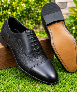 Men’s Classic Cap Toe Lace Up Genuine Leather Oxford Shoes