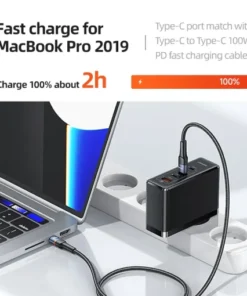 Alternative view of Premium USAMS 100W 4 USB Port Fast Charging GaN Charger for iPhone, Android and Type-c Laptops