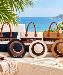 Alternative view of Women’s Summer Beach Tote Bag & Matching Sun Hat Set
