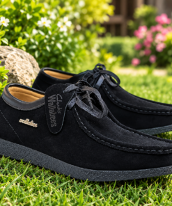 Men’s Classic Suede Moc-Toe Stitching Lace-Up Casual Loafers