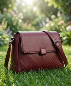 Women’s Elegant Textured Leather Crossbody Flap Sling Bag