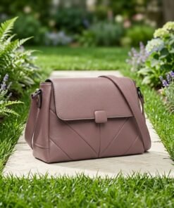 Alternative view of Women’s Elegant Textured Leather Crossbody Flap Sling Bag