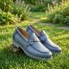 Men’s Premium Classic Metal Buckle Leather Loafer Shoes